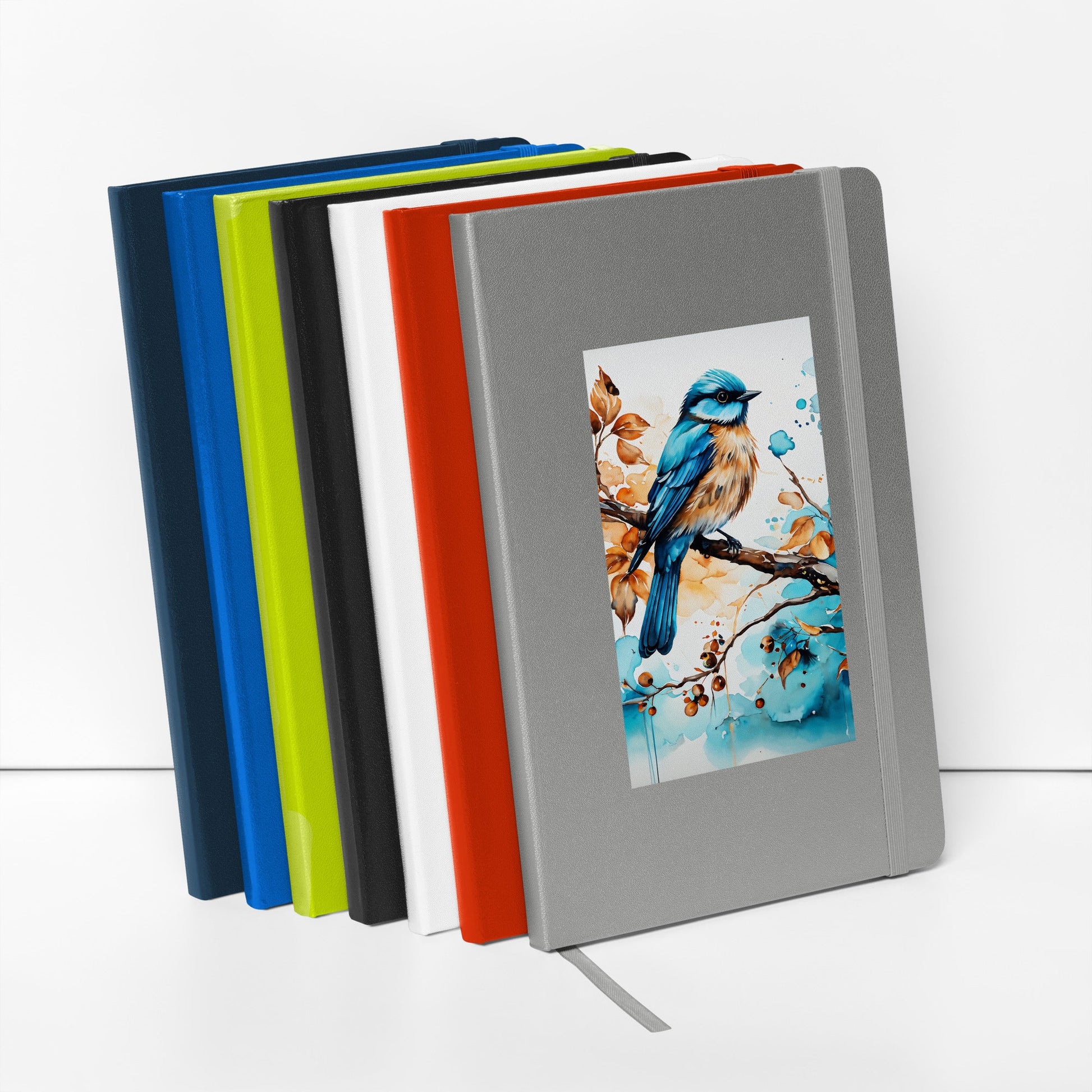 Blue and Tan Bird 2 Hardcover Bound Notebook - Hardcover Bound Notebooks - Discovery Co.