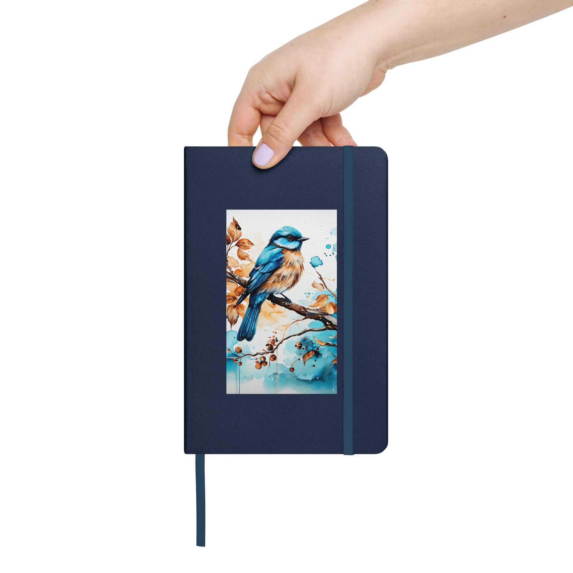 Blue and Tan Bird 2 Hardcover Bound Notebook - Hardcover Bound Notebooks - Discovery Co.