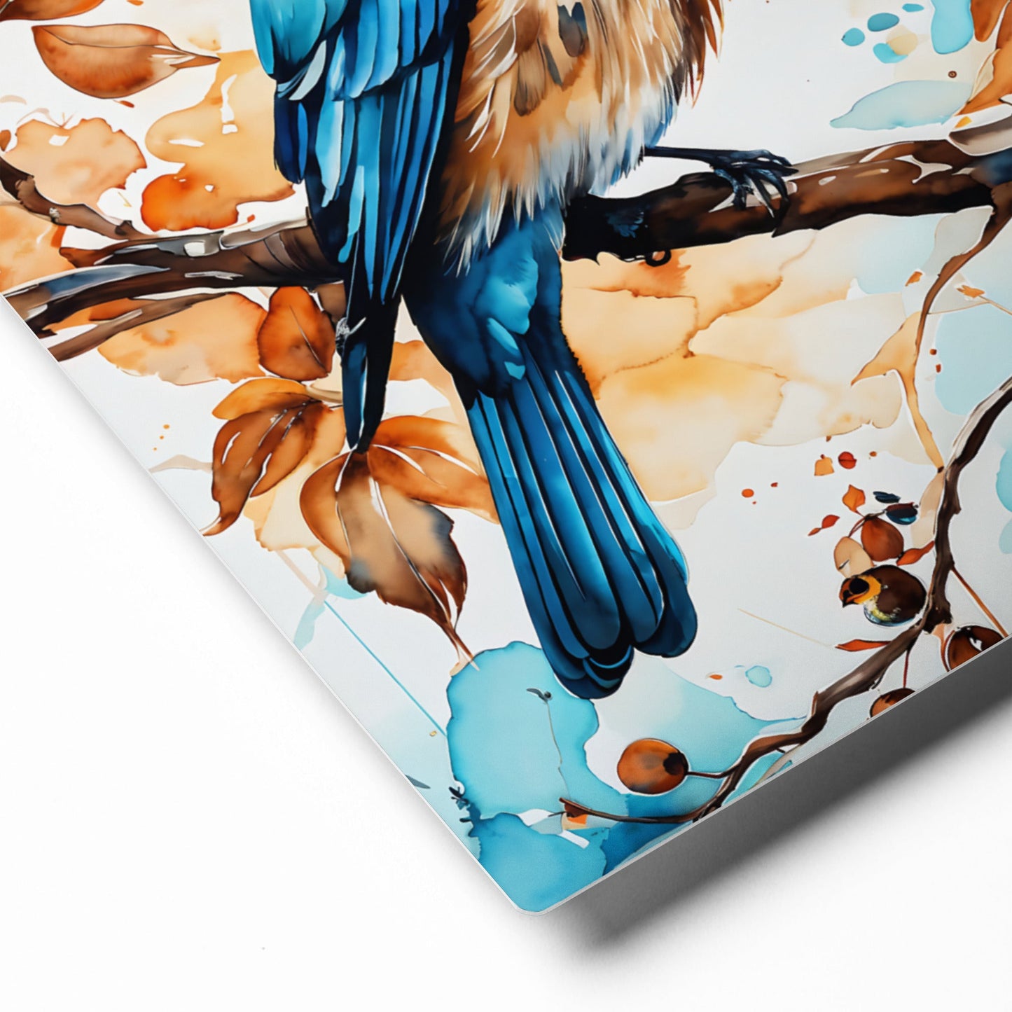 Blue and Tan Bird 2 Metal Prints - Metal Prints - Discovery Co.