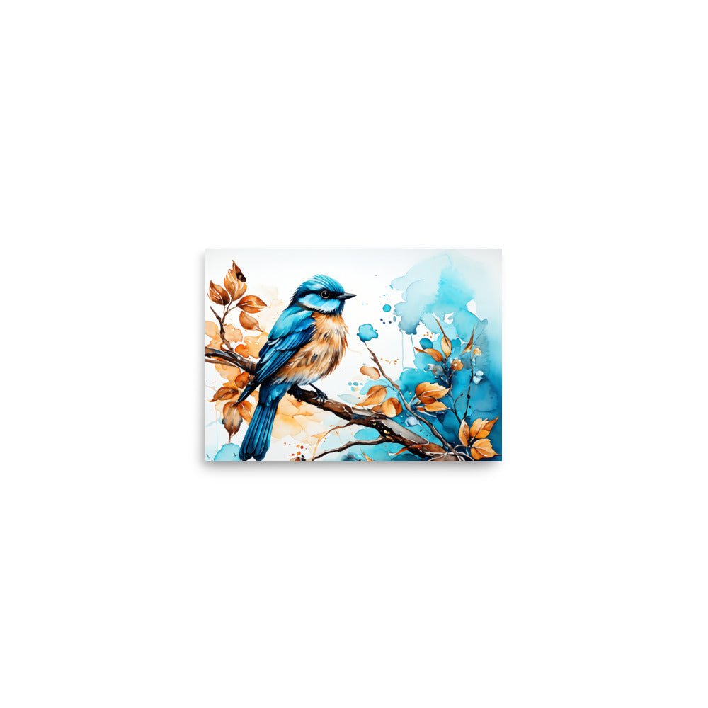 Blue and Tan Bird 2 Poster - Posters - Discovery Co.