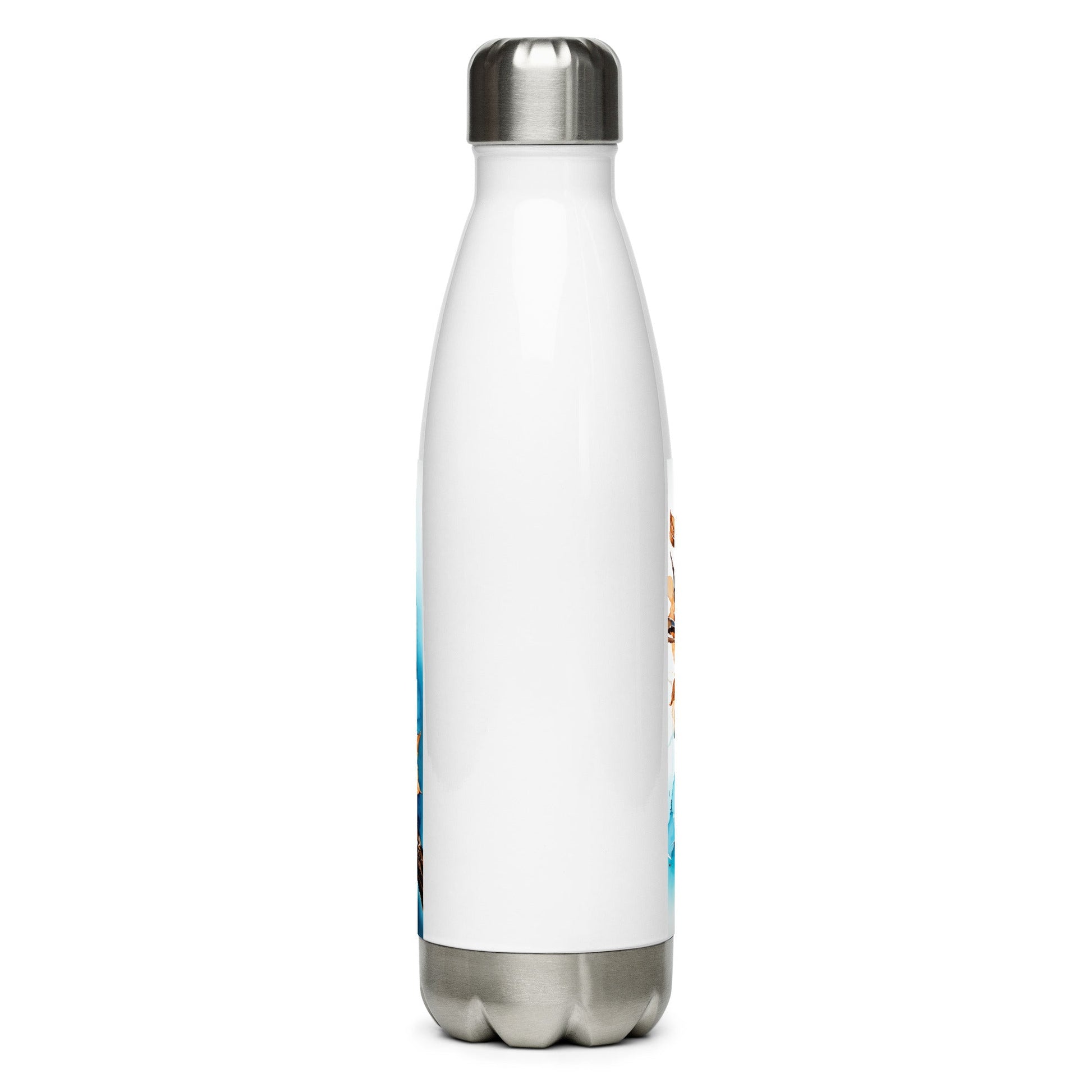 Blue and Tan Bird 2 Stainless Steel Water Bottle - Stainless Steel Water Bottle - Discovery Co.