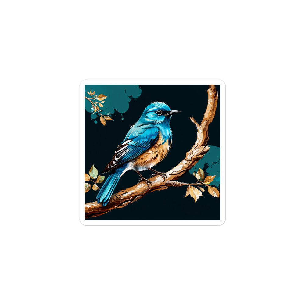 Blue and Tan Bird Bubble-free stickers - Stickers - Discovery Co.