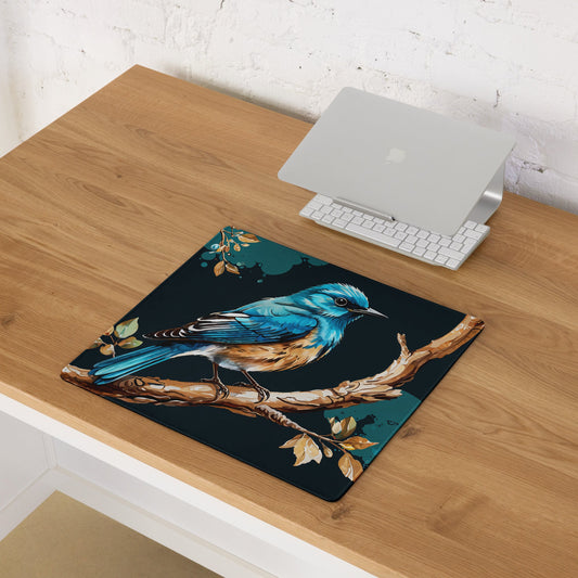 Blue and Tan Bird Gaming Mouse Pad - Mouse Pads - Discovery Co.