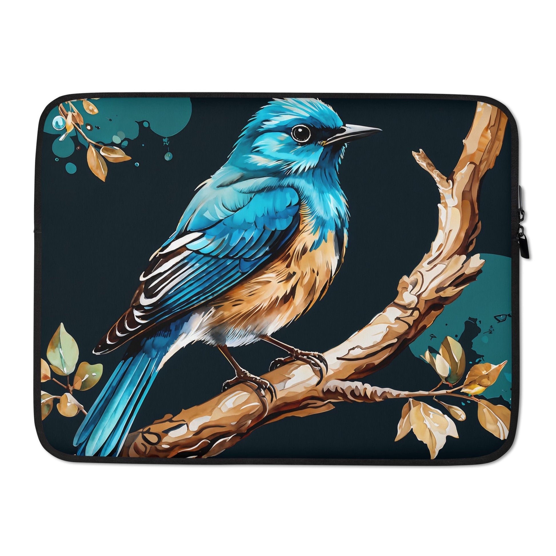 Blue and Tan bird Laptop Sleeve - Laptop Cases - Discovery Co.