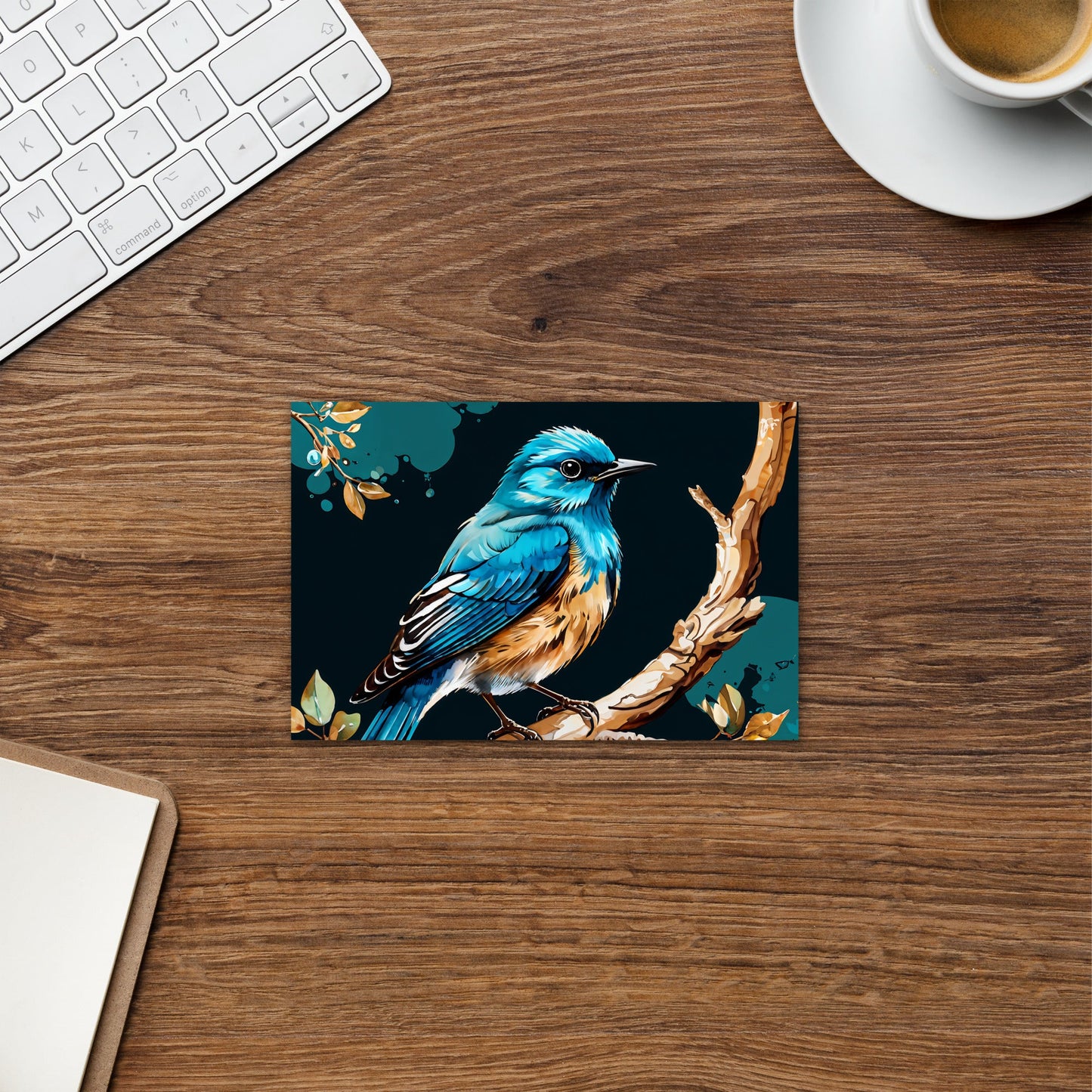 Blue and Tan Bird Postcard - Post Cards - Discovery Co.