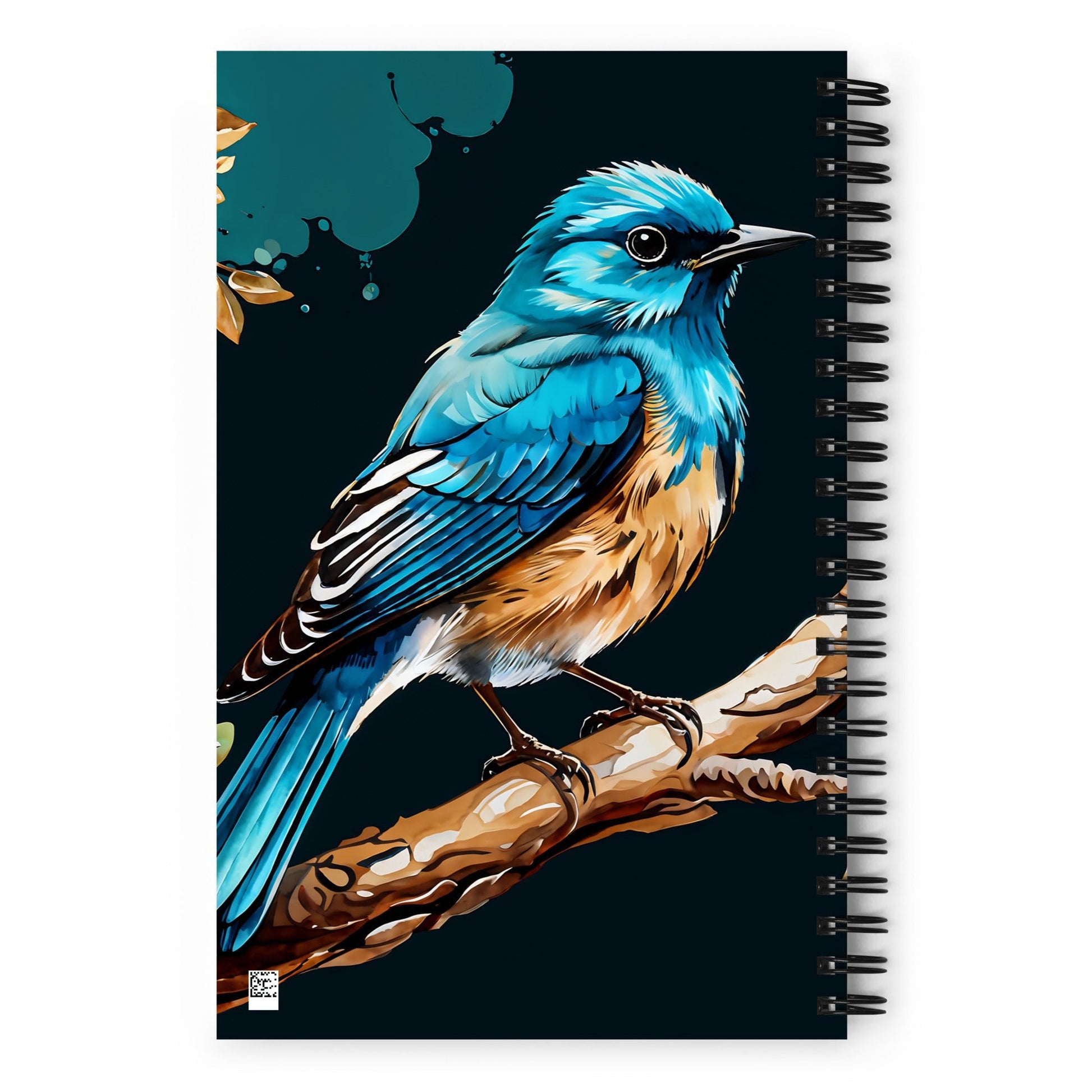 Blue and Tan Bird Spiral Notebook - Spiral Notebooks - Discovery Co.