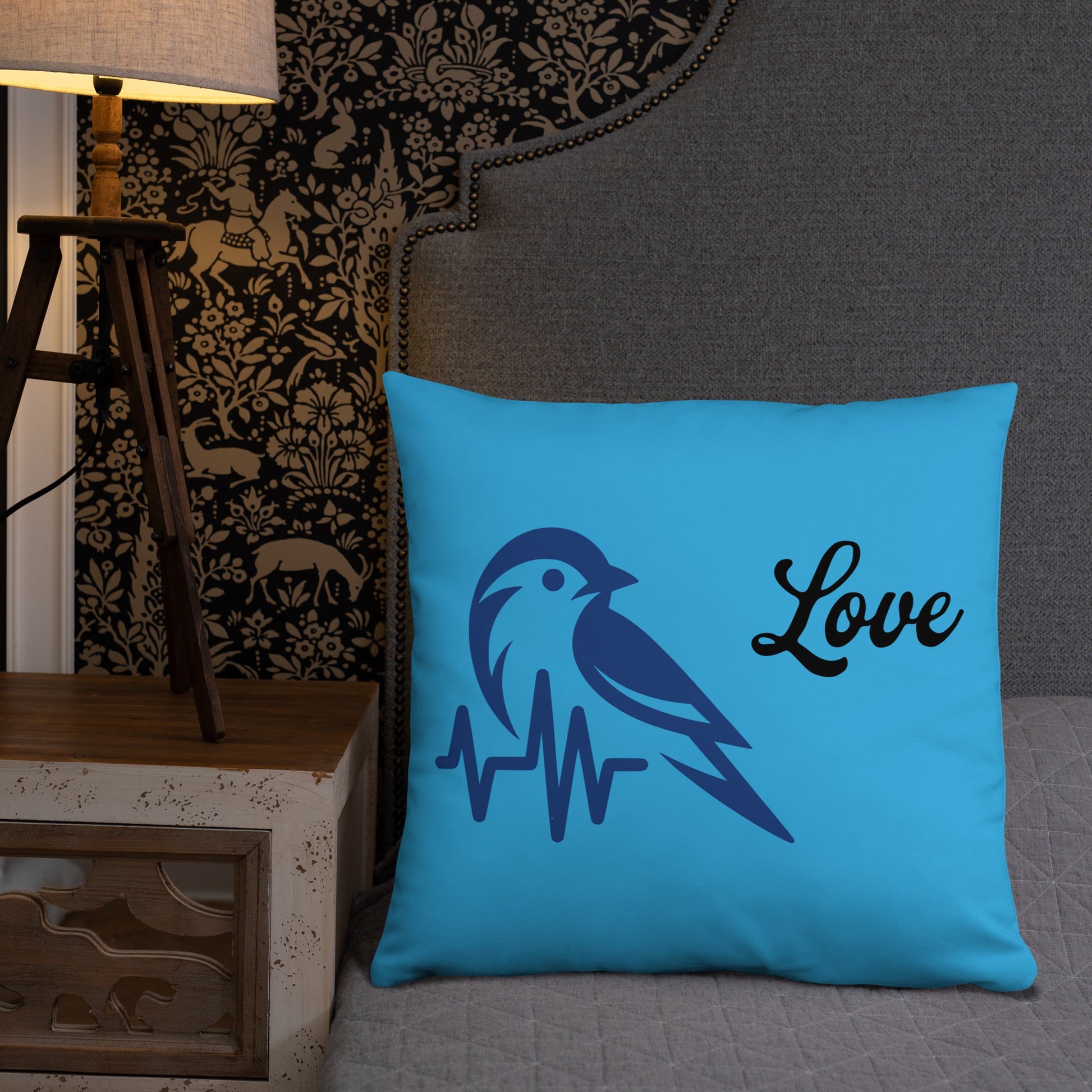 Blue Bird Heartbeat Basic Pillow - Pillows - Discovery Co.