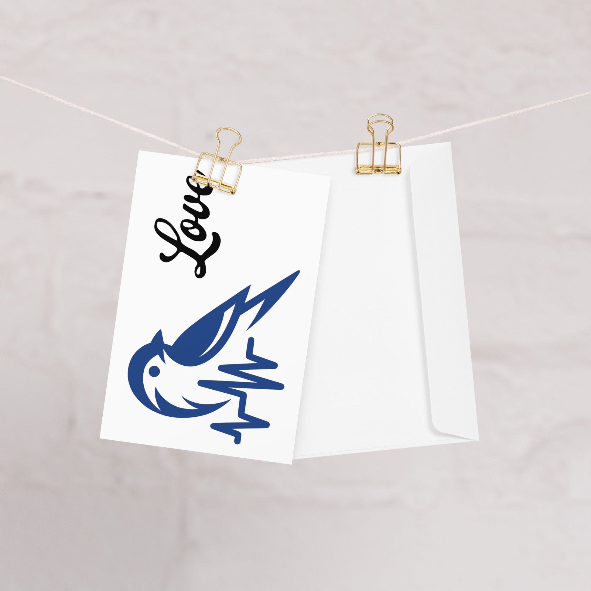 Blue Bird Heartbeat Greeting Card - Greeting Card - Discovery Co.
