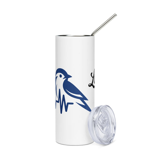 Blue Bird Heartbeat Stainless Steel Tumbler - Steel Tumbler - Discovery Co.