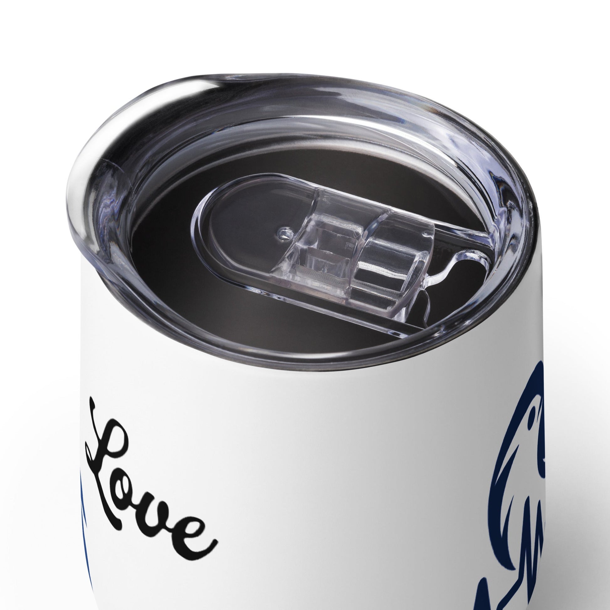 Blue Bird Heartbeat Stainless Steel Wine Tumbler - Steel Tumbler - Discovery Co.