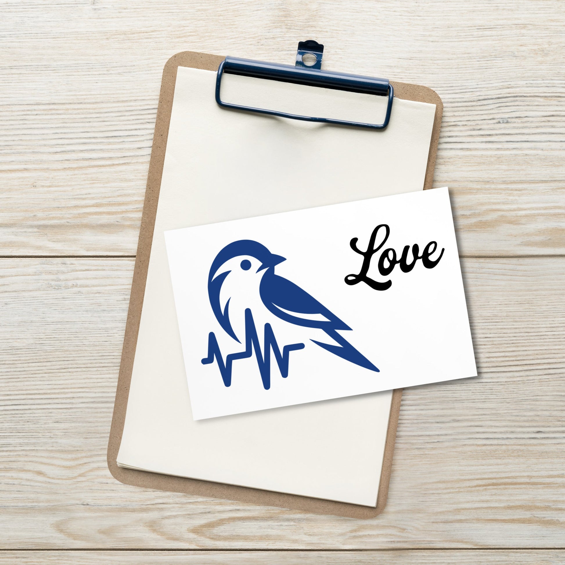 Blue Bird Heartbeat Standard Postcard - Post Cards - Discovery Co.