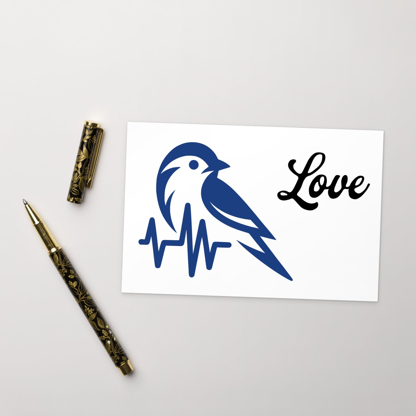 Blue Bird Heartbeat Standard Postcard - Post Cards - Discovery Co.