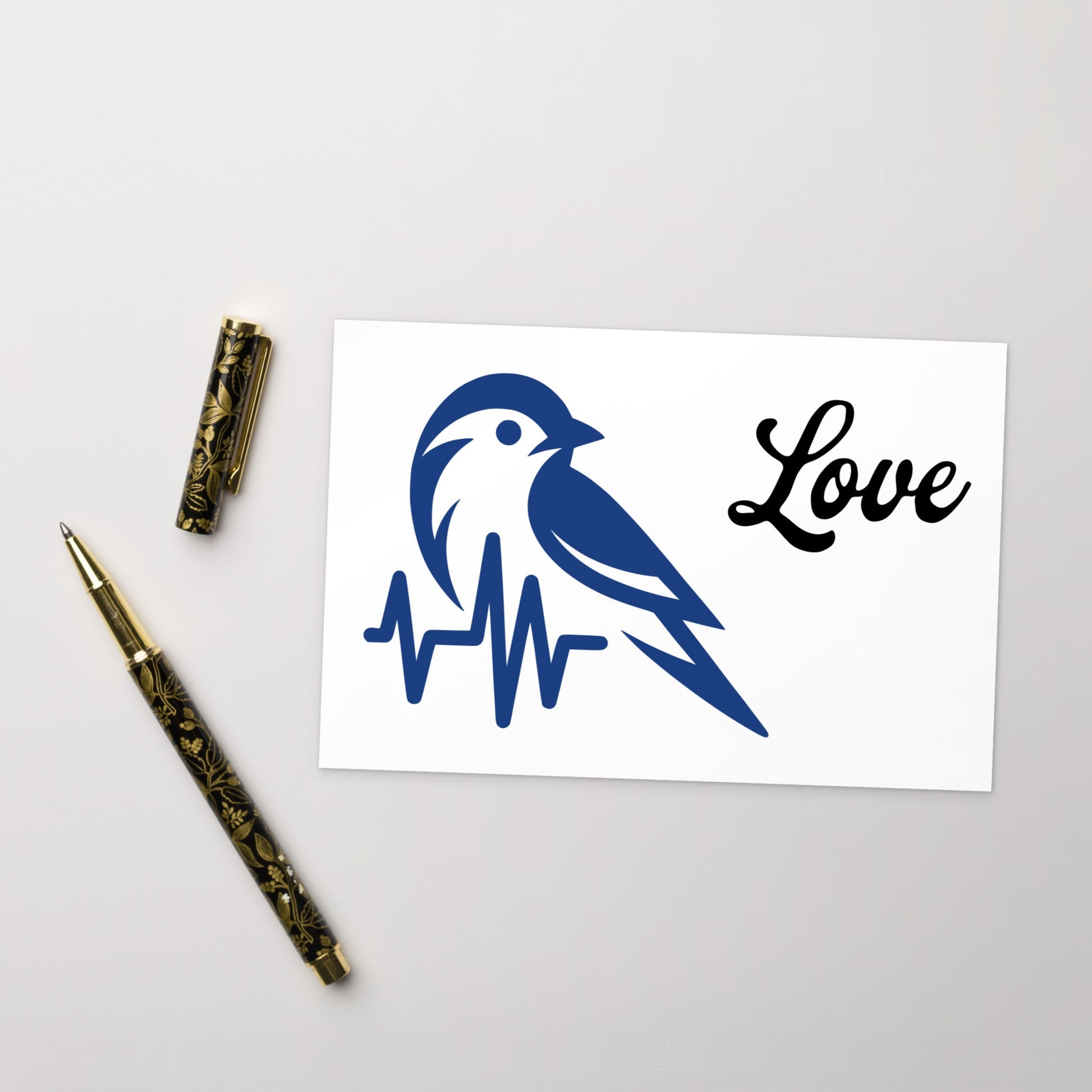 Blue Bird Heartbeat Standard Postcard - Post Cards - Discovery Co.
