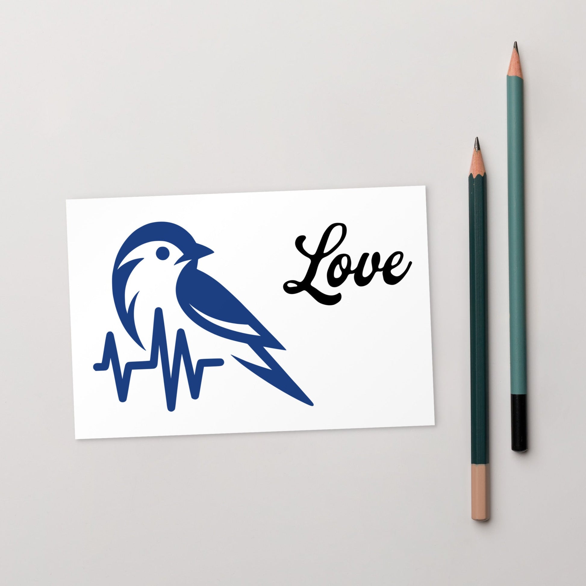 Blue Bird Heartbeat Standard Postcard - Post Cards - Discovery Co.