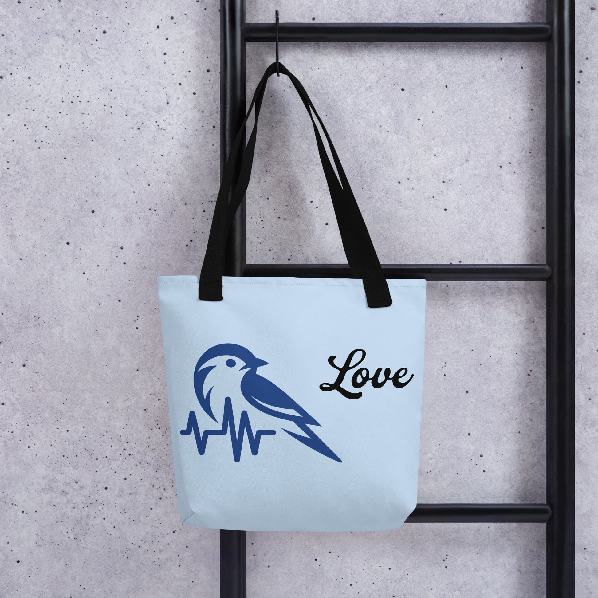 Blue Bird Heartbeat Tote Bag - Tote Bags - Discovery Co.