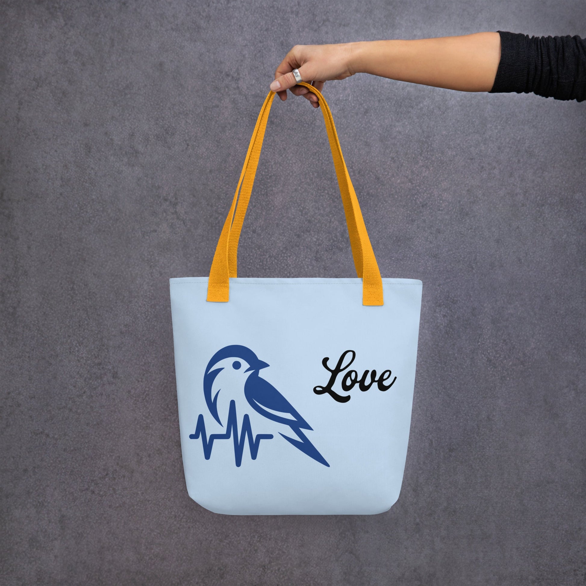 Blue Bird Heartbeat Tote Bag - Tote Bags - Discovery Co.