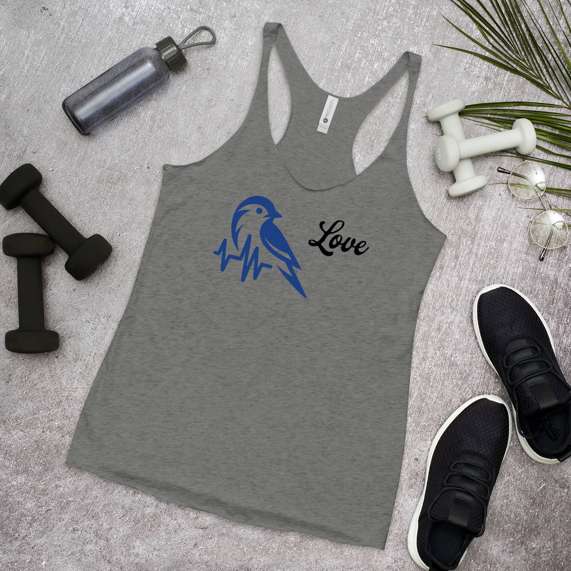 Blue Bird Heartbeat Women's Racerback Tank - Women's Shirts - Discovery Co.