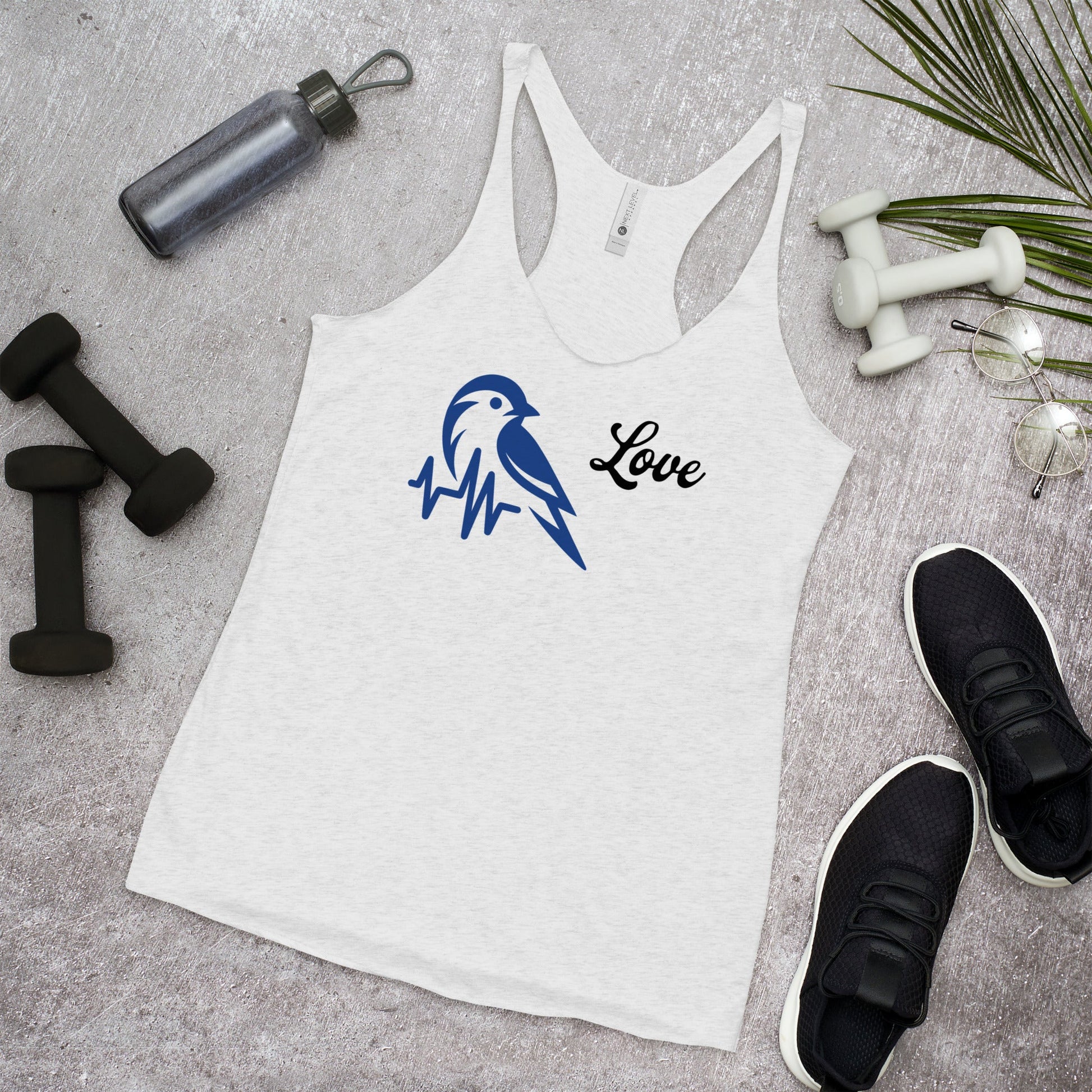 Blue Bird Heartbeat Women's Racerback Tank - Women's Shirts - Discovery Co.