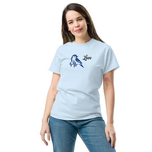 Blue Bird Heartbeat Women's (Unisex) Classic Tee - Women's Shirts - Discovery Co.