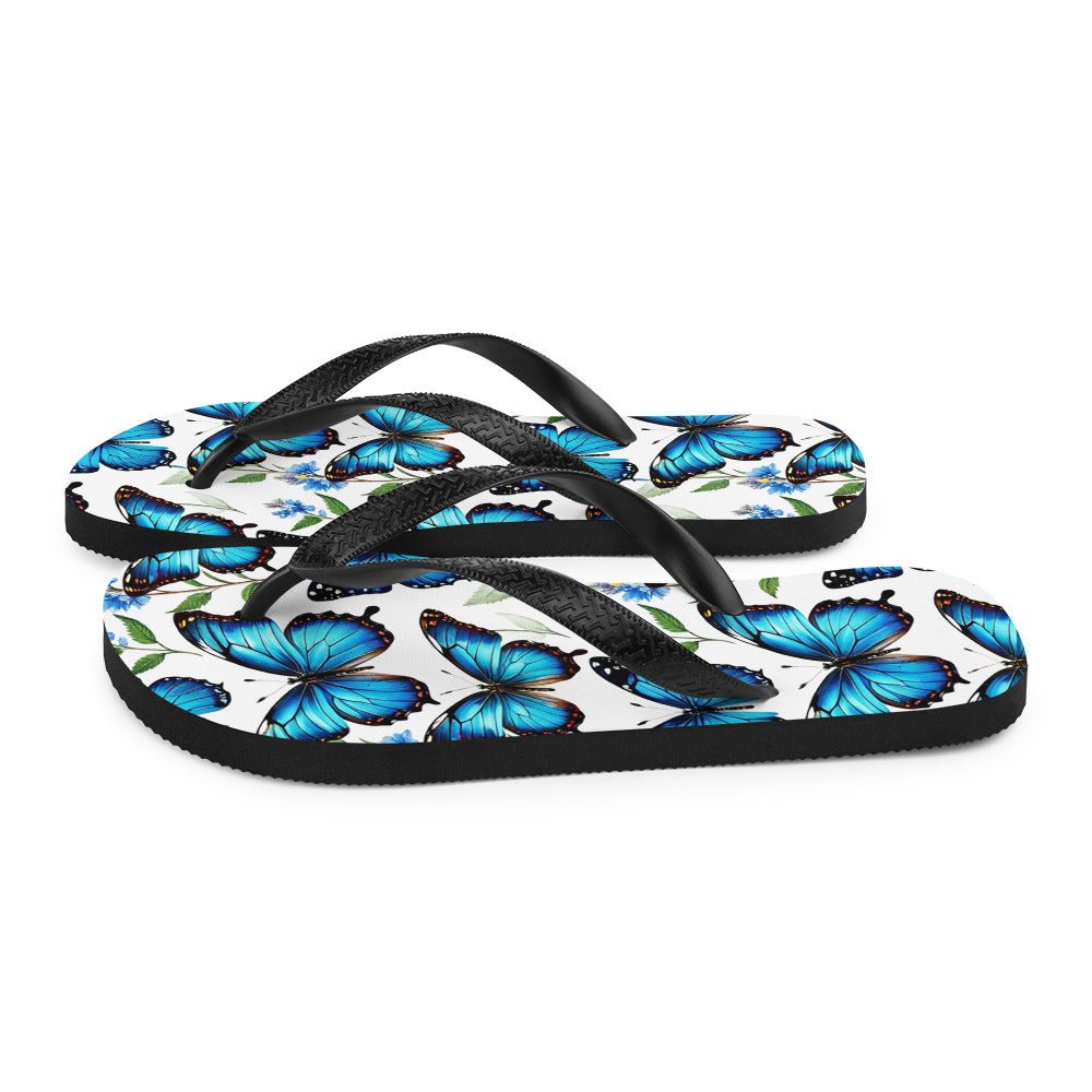 Blue Butterflies Flip-Flops - Footwear - Discovery Co.