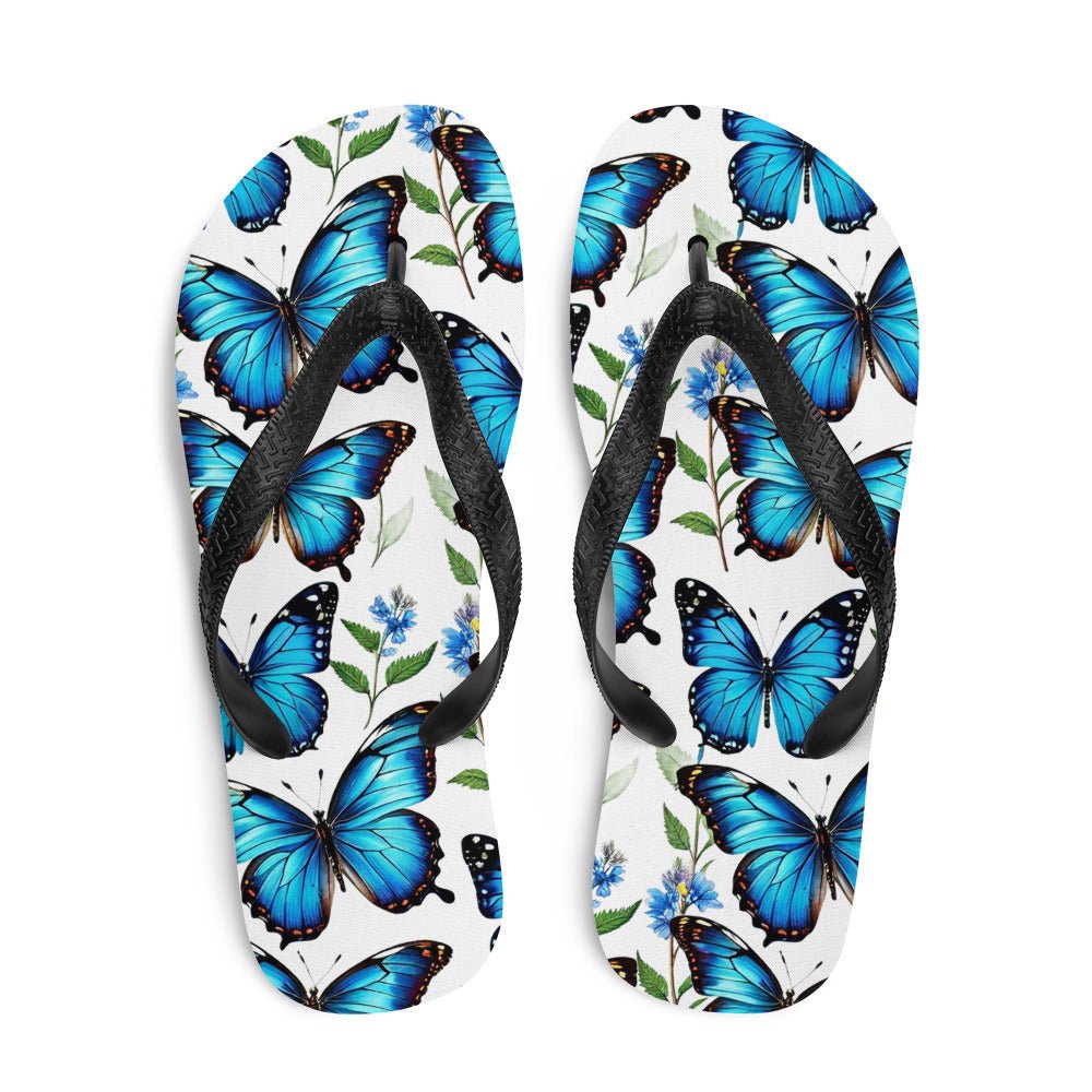 Blue Butterflies Flip-Flops - Footwear - Discovery Co.