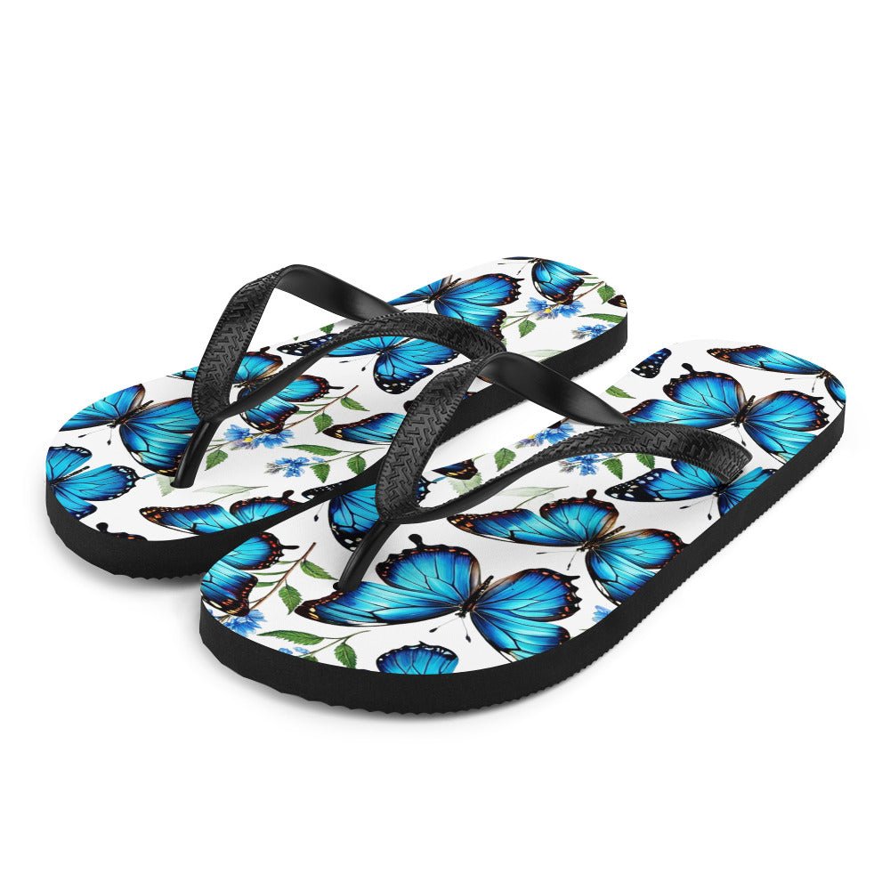 Blue Butterflies Flip-Flops - Footwear - Discovery Co.