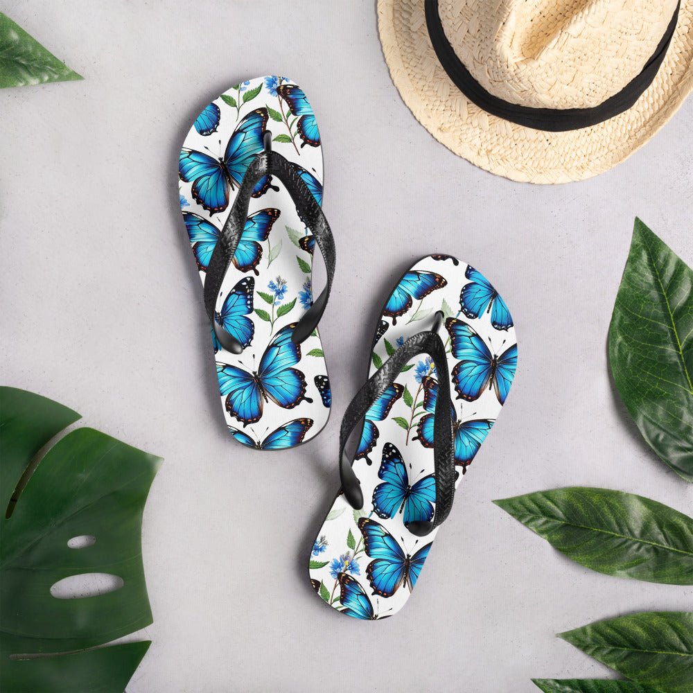 Blue Butterflies Flip-Flops - Footwear - Discovery Co.