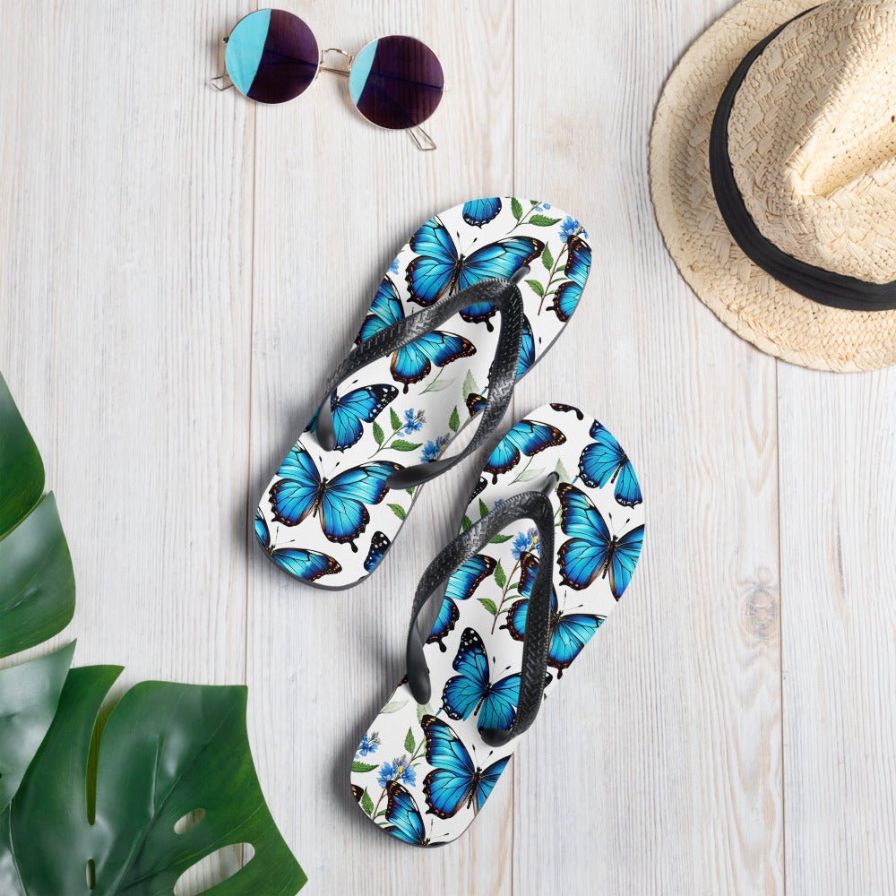 Blue Butterflies Flip-Flops - Footwear - Discovery Co.