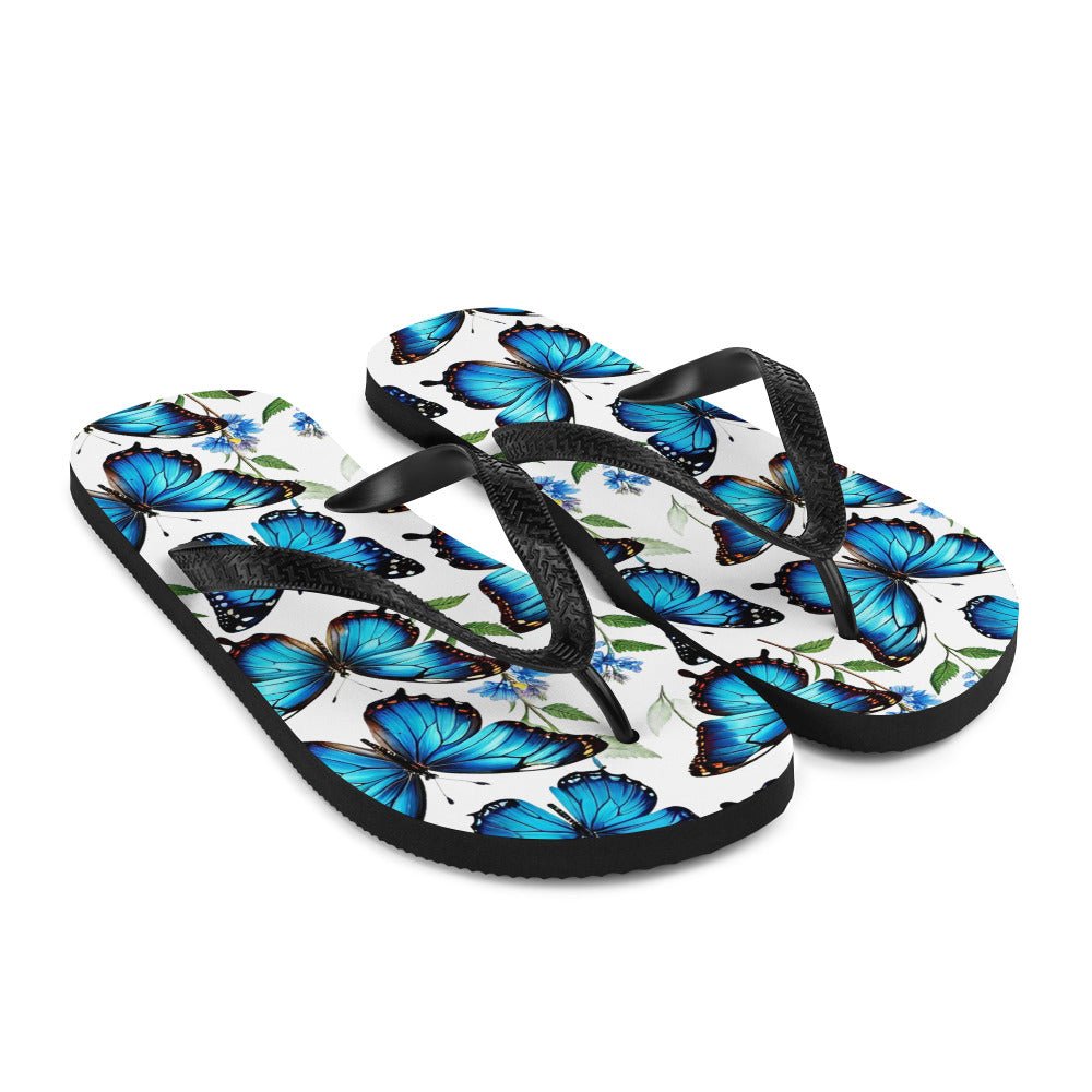 Blue Butterflies Flip-Flops - Footwear - Discovery Co.