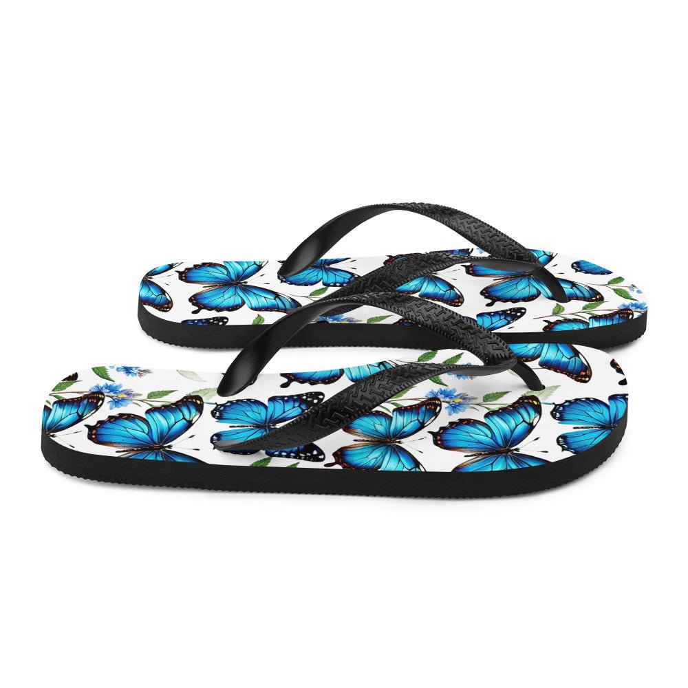 Blue Butterflies Flip-Flops - Footwear - Discovery Co.