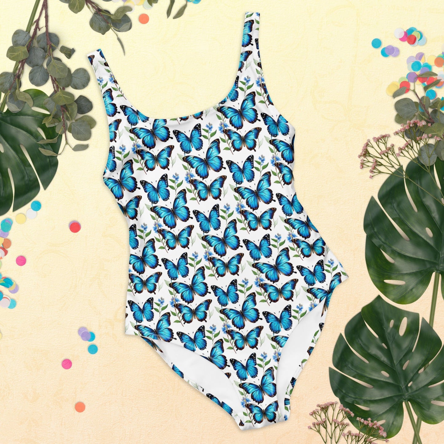 Blue Butterflies One-Piece Swimsuit - Discovery Co.