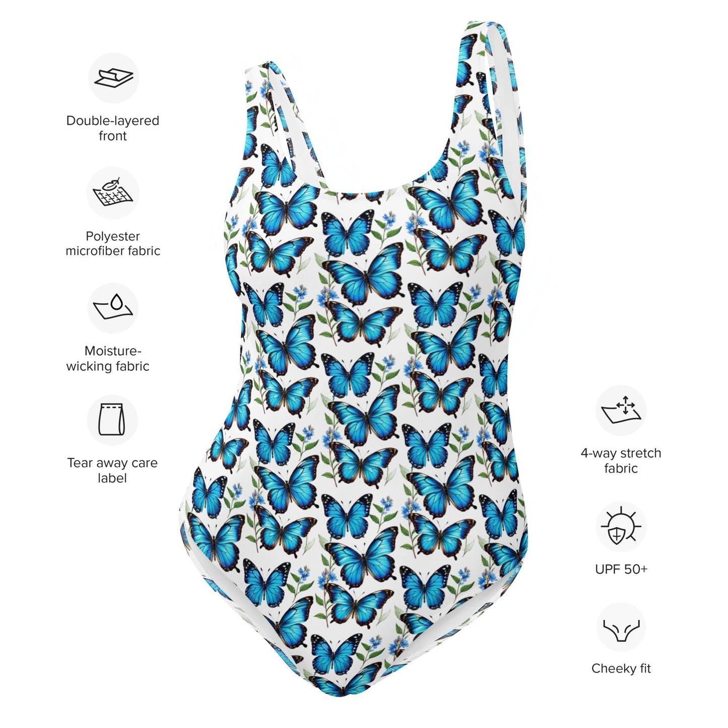 Blue Butterflies One-Piece Swimsuit - Discovery Co.