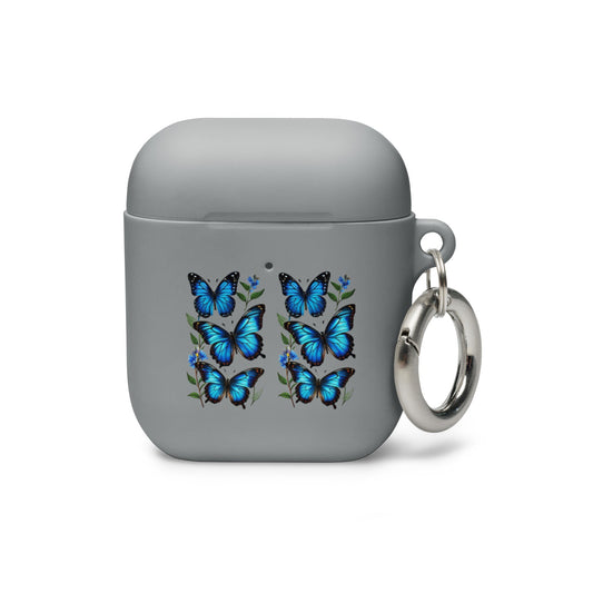 Blue Butterflies Rubber Case for AirPods® - Discovery Co.