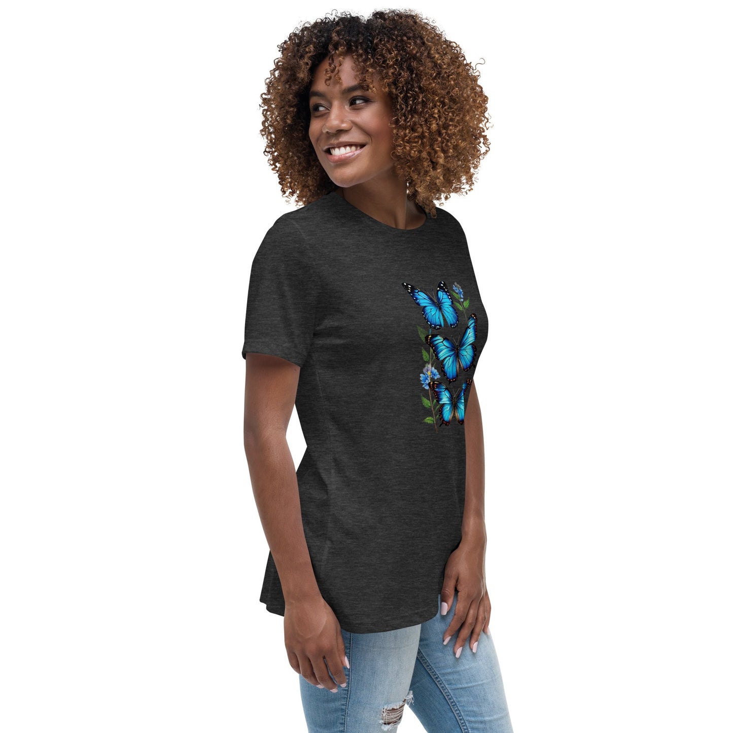 Blue Butterflies Women's Relaxed T-Shirt - Discovery Co.