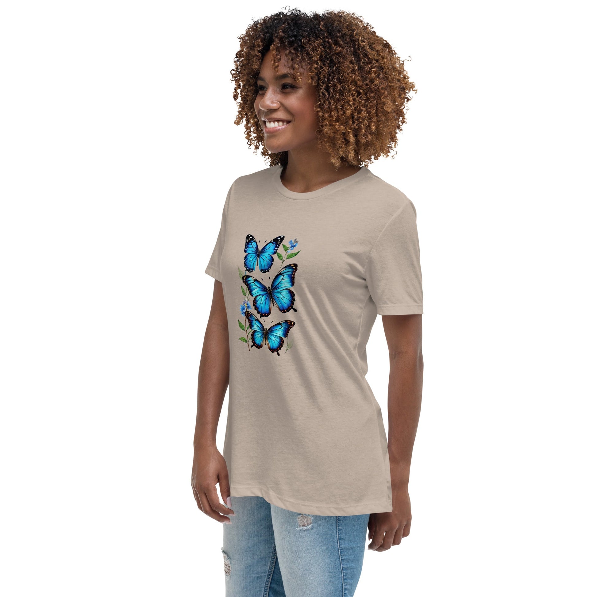 Blue Butterflies Women's Relaxed T-Shirt - Discovery Co.