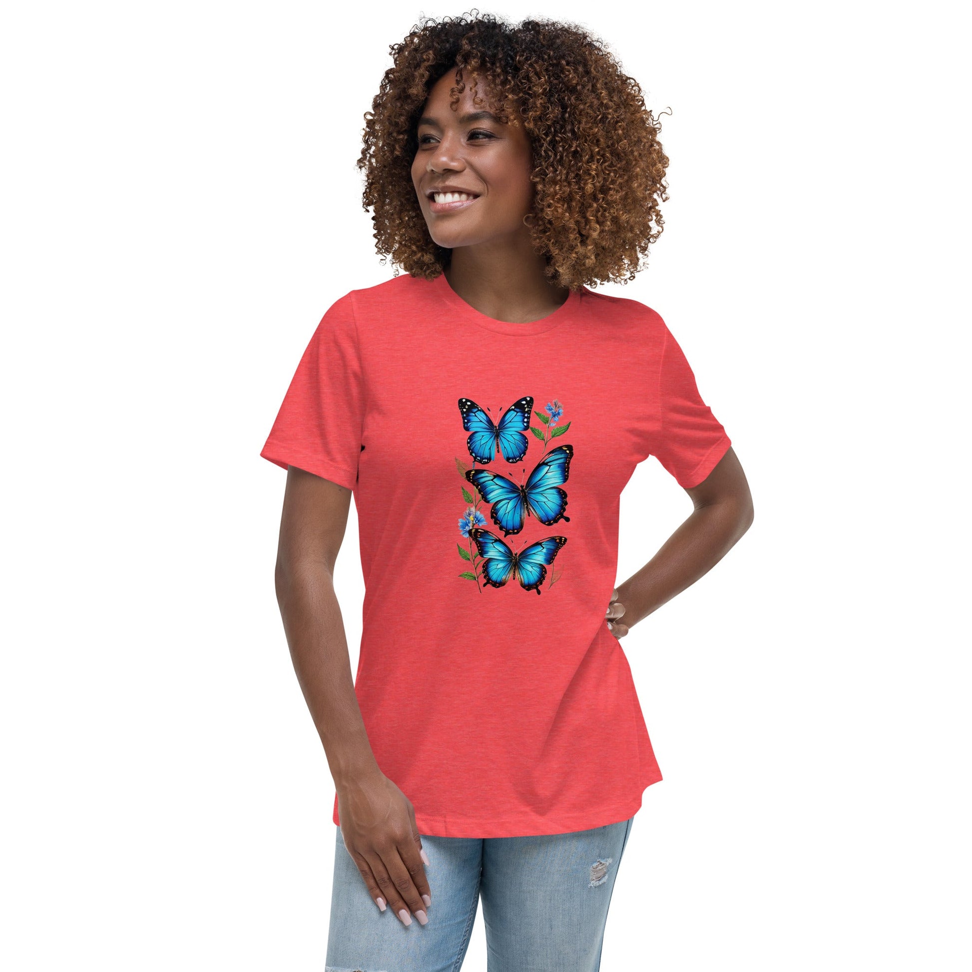 Blue Butterflies Women's Relaxed T-Shirt - Discovery Co.