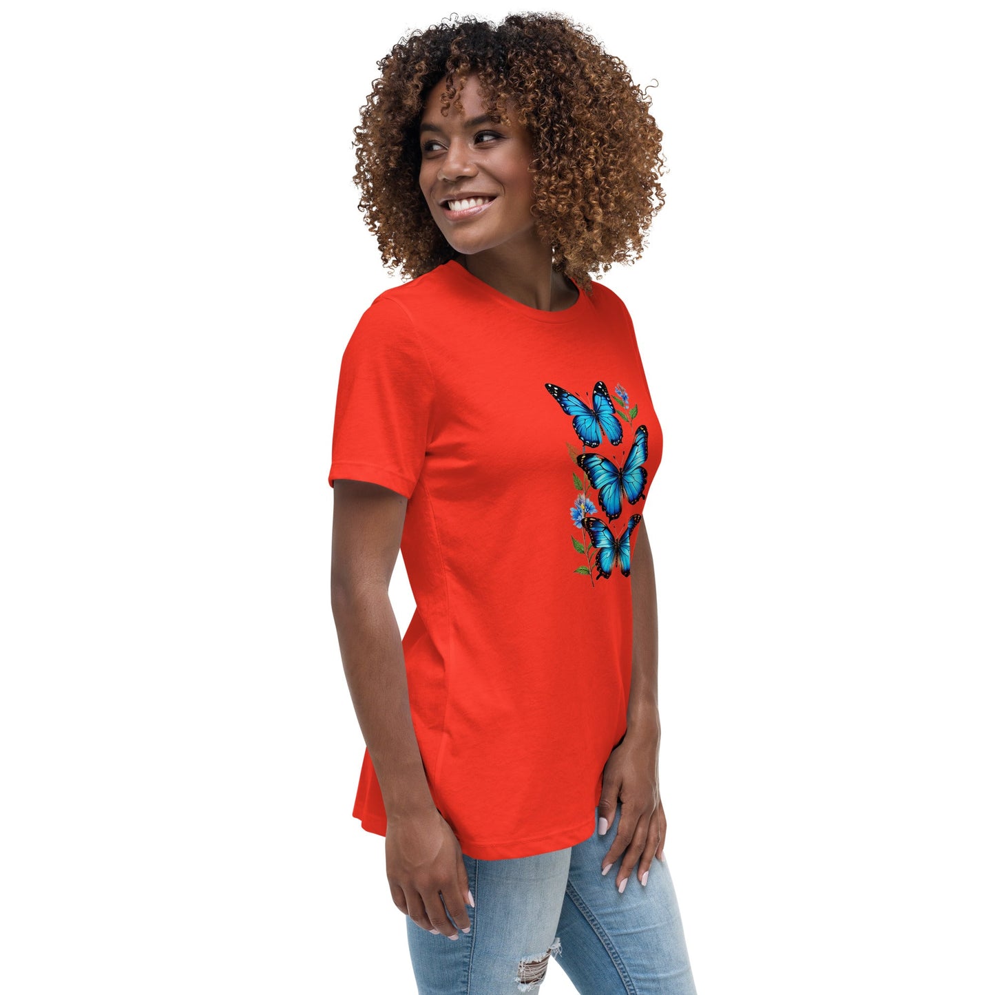 Blue Butterflies Women's Relaxed T-Shirt - Discovery Co.