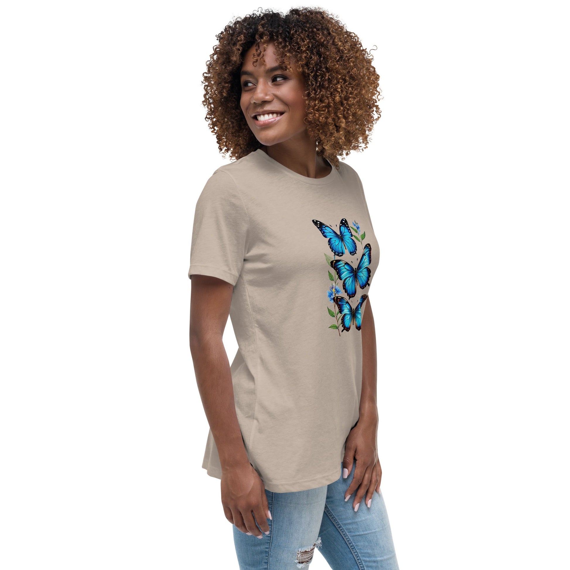 Blue Butterflies Women's Relaxed T-Shirt - Discovery Co.