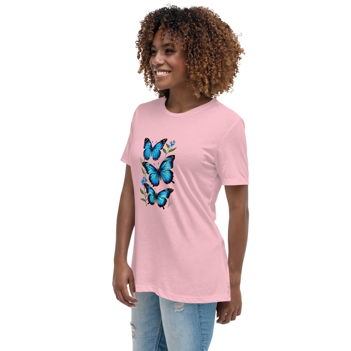 Blue Butterflies Women's Relaxed T-Shirt - Discovery Co.