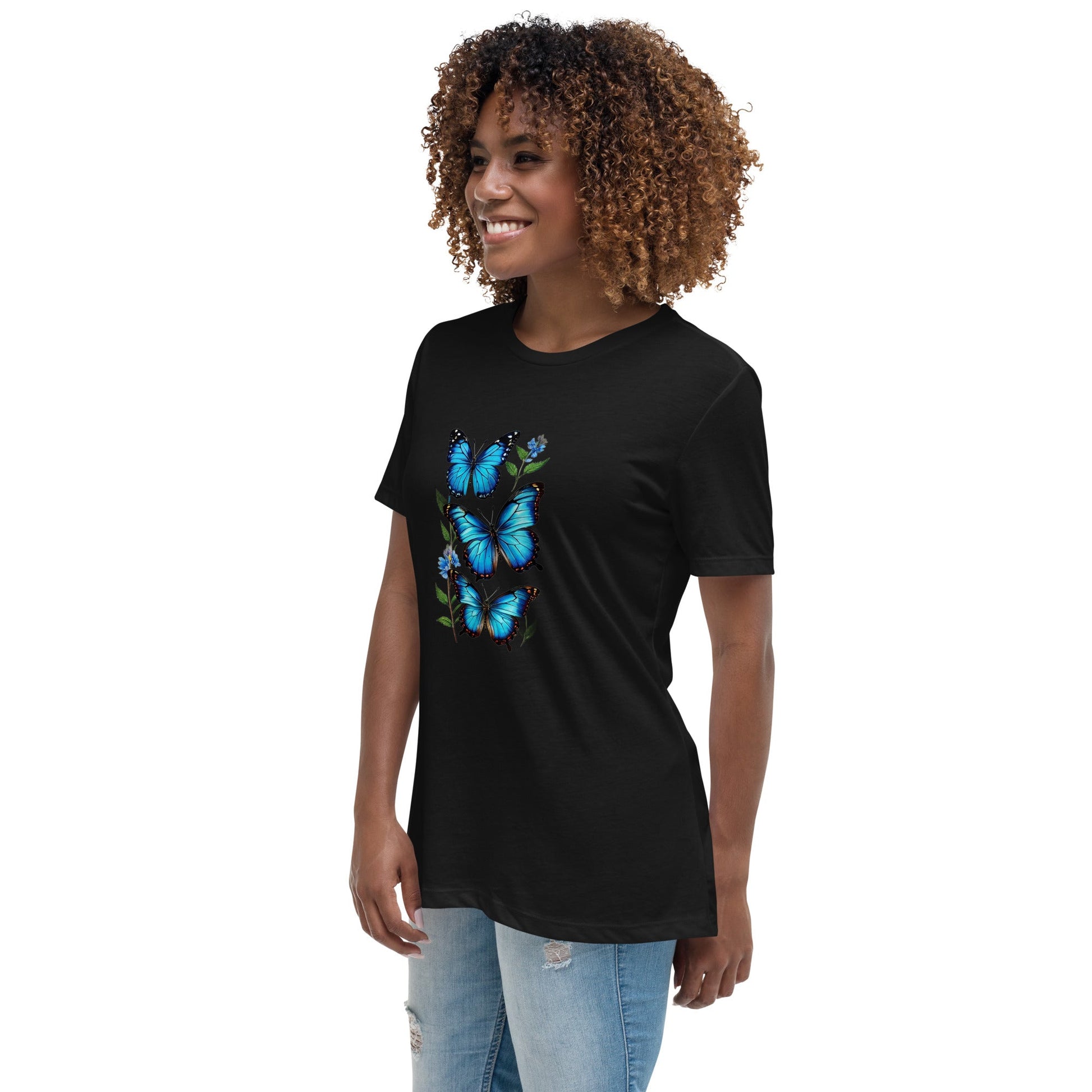 Blue Butterflies Women's Relaxed T-Shirt - Discovery Co.