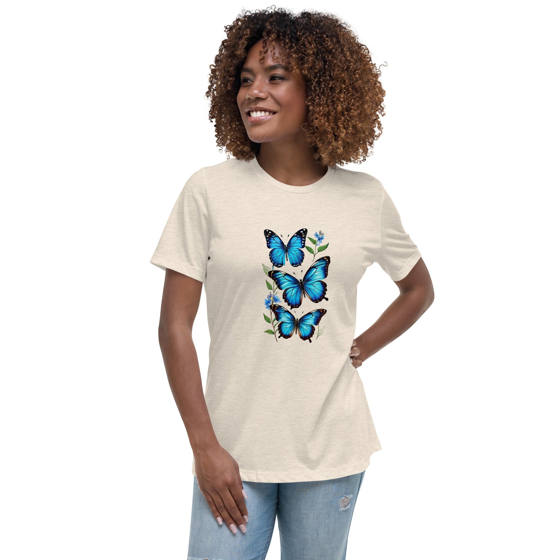 Blue Butterflies Women's Relaxed T-Shirt - Discovery Co.