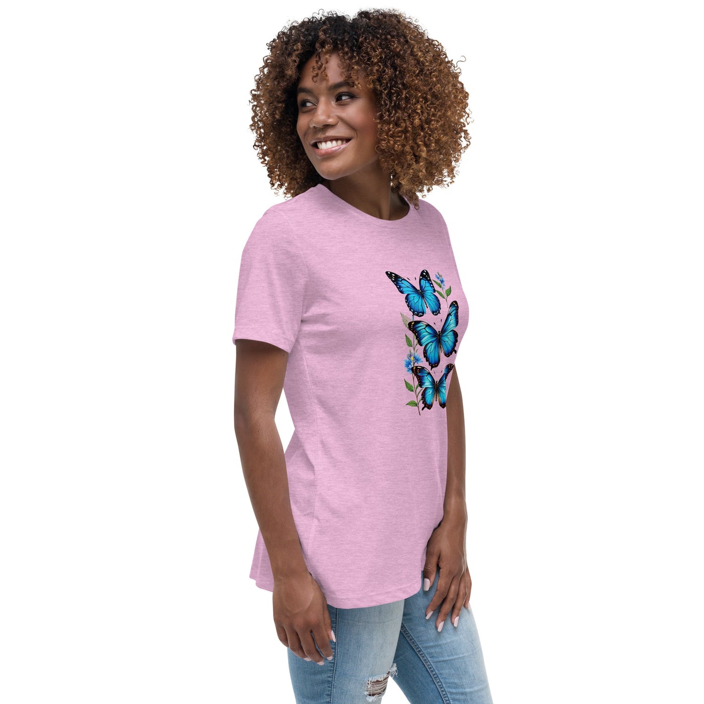 Blue Butterflies Women's Relaxed T-Shirt - Discovery Co.