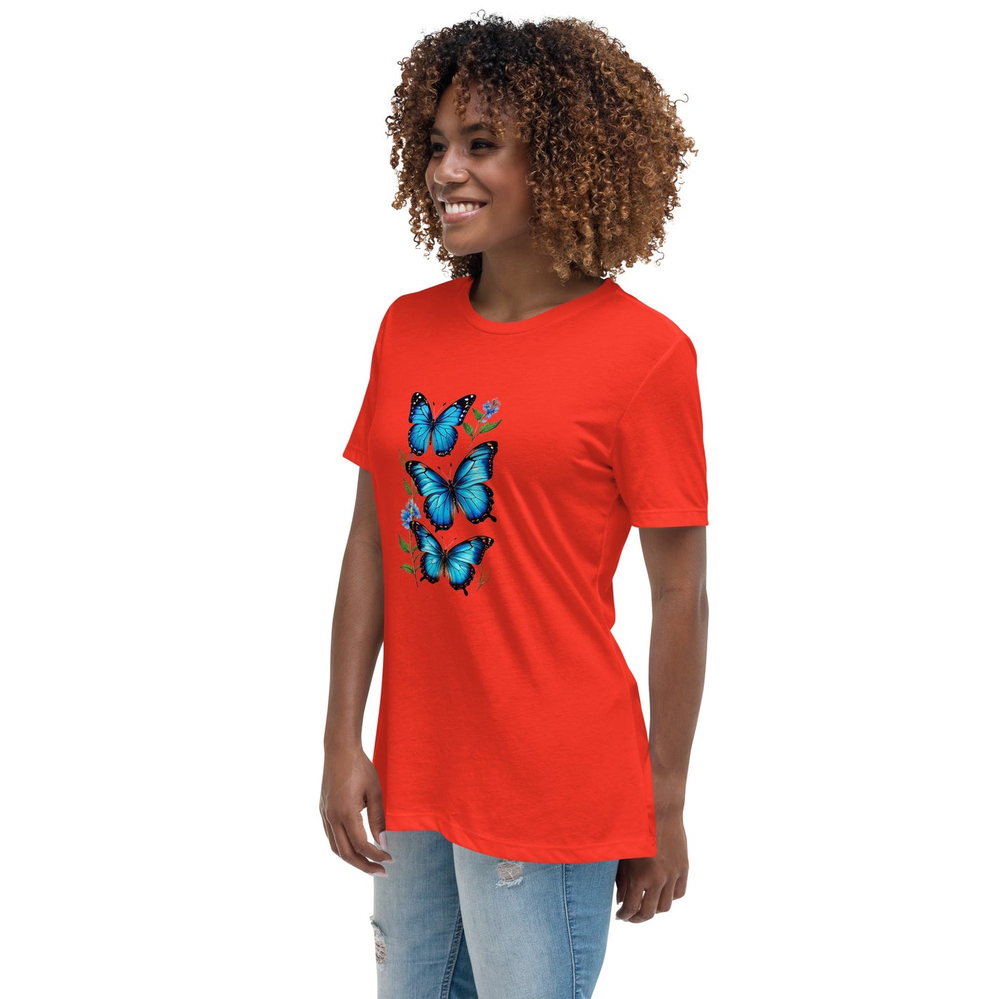 Blue Butterflies Women's Relaxed T-Shirt - Discovery Co.