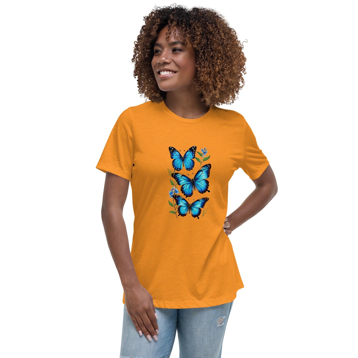 Blue Butterflies Women's Relaxed T-Shirt - Discovery Co.