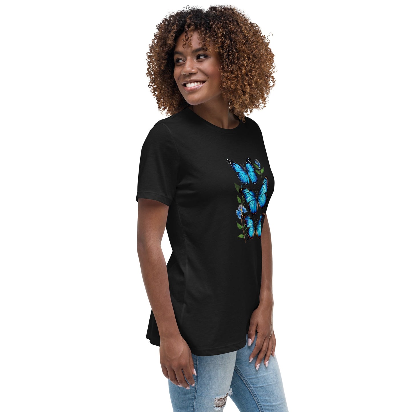 Blue Butterflies Women's Relaxed T-Shirt - Discovery Co.