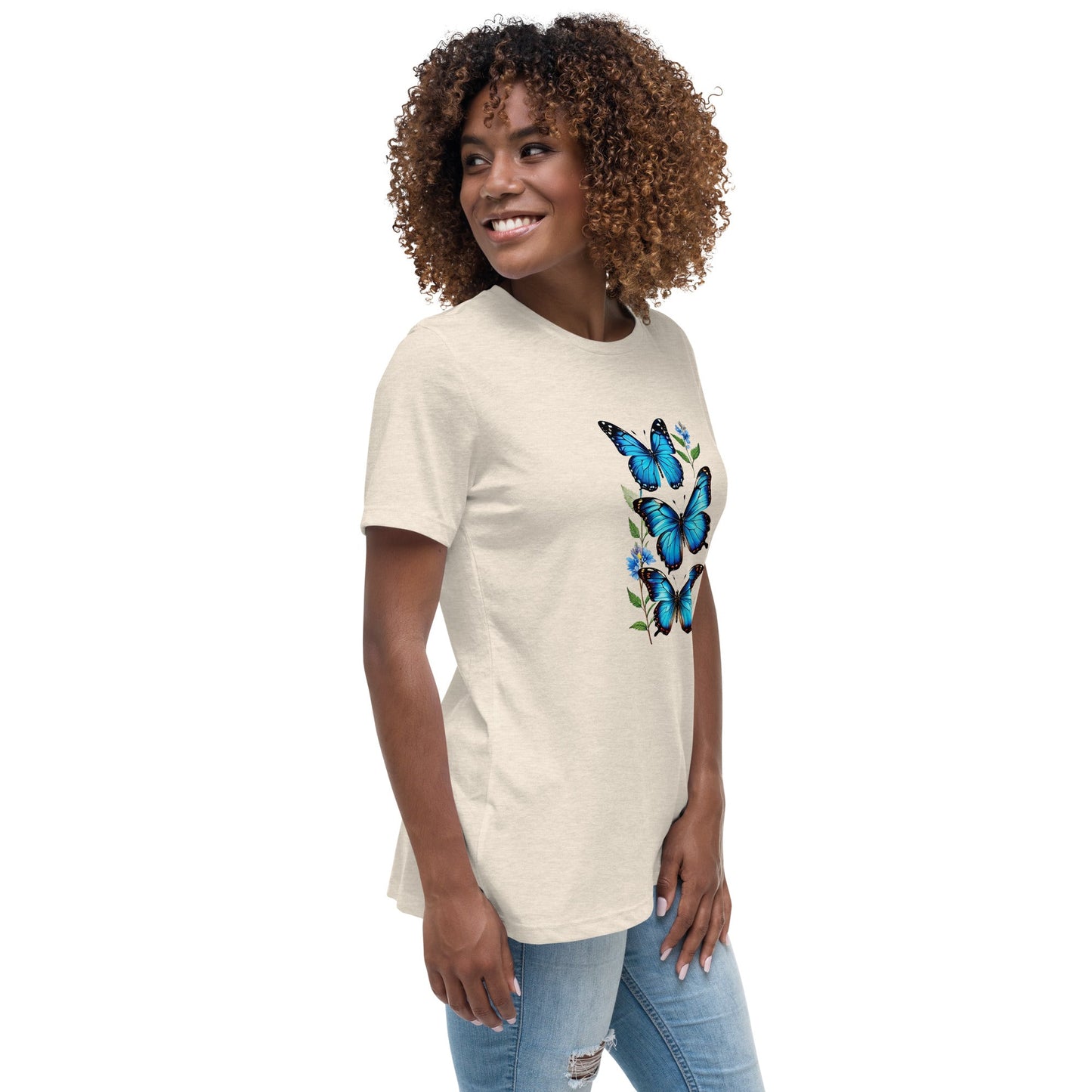 Blue Butterflies Women's Relaxed T-Shirt - Discovery Co.