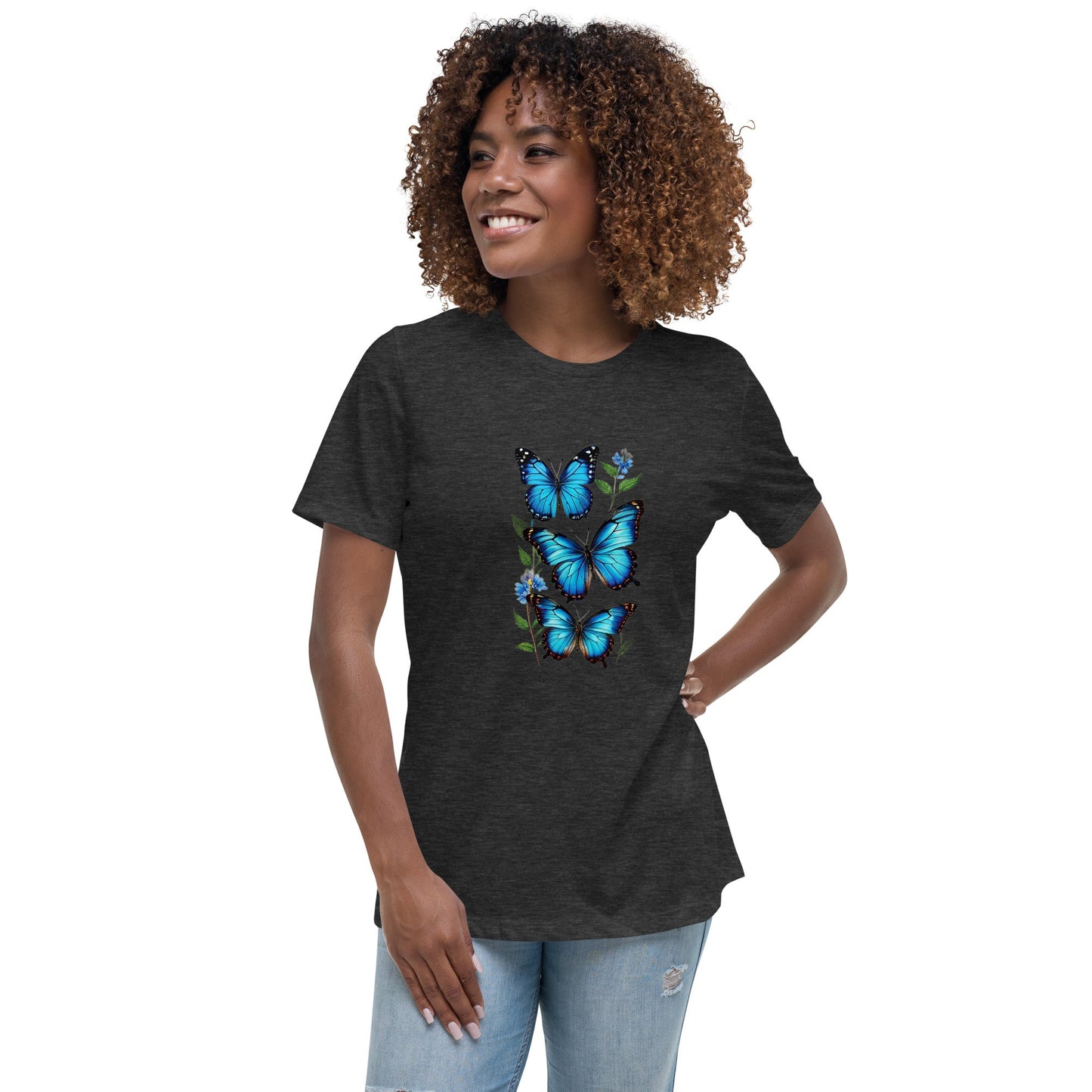 Blue Butterflies Women's Relaxed T-Shirt - Discovery Co.