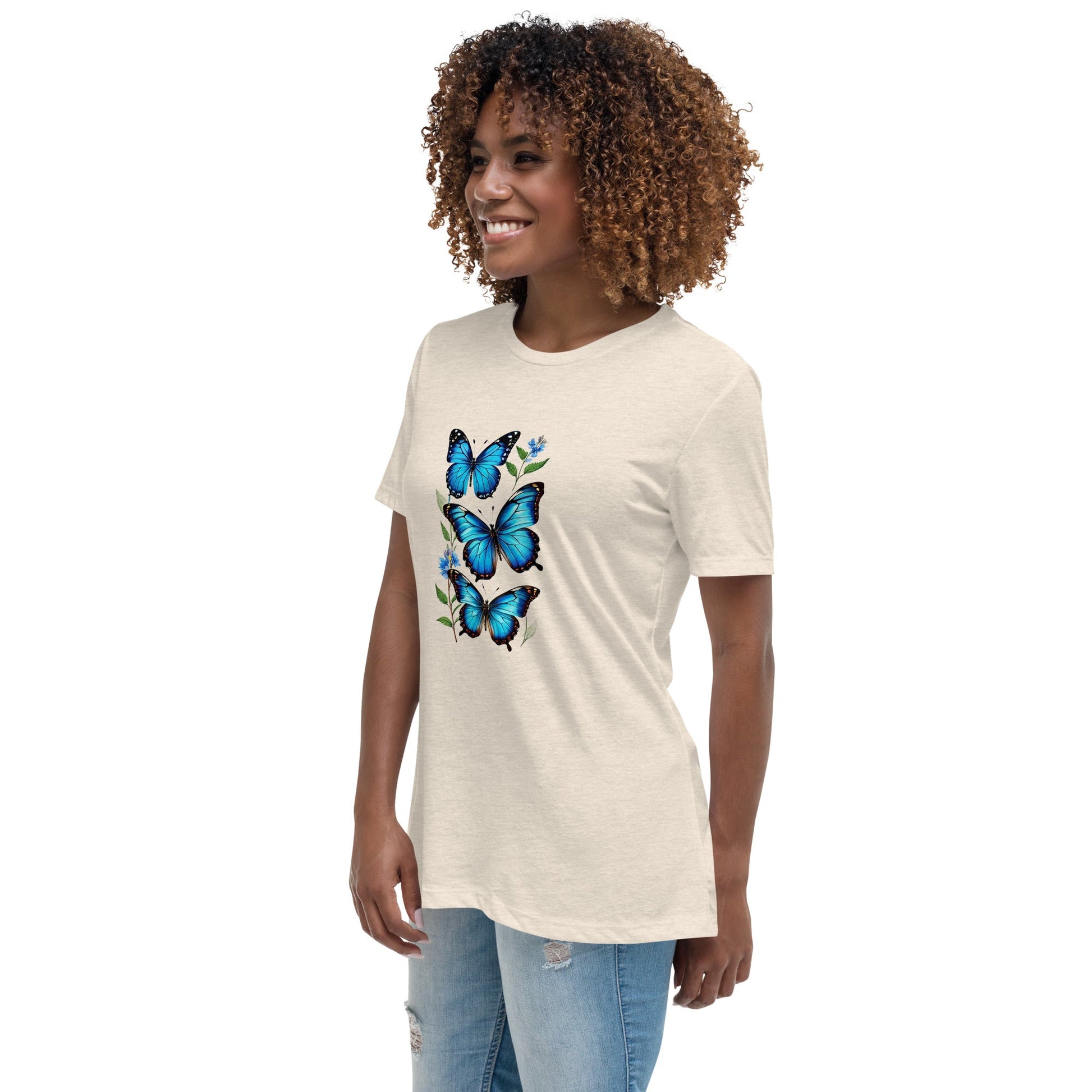 Blue Butterflies Women's Relaxed T-Shirt - Discovery Co.