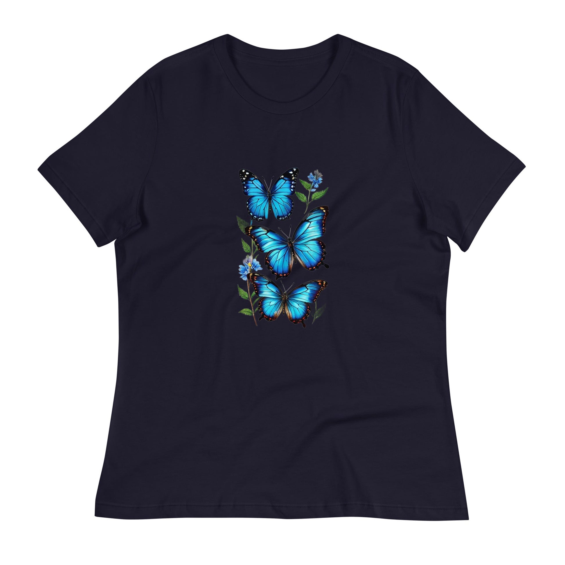 Blue Butterflies Women's Relaxed T-Shirt - Discovery Co.