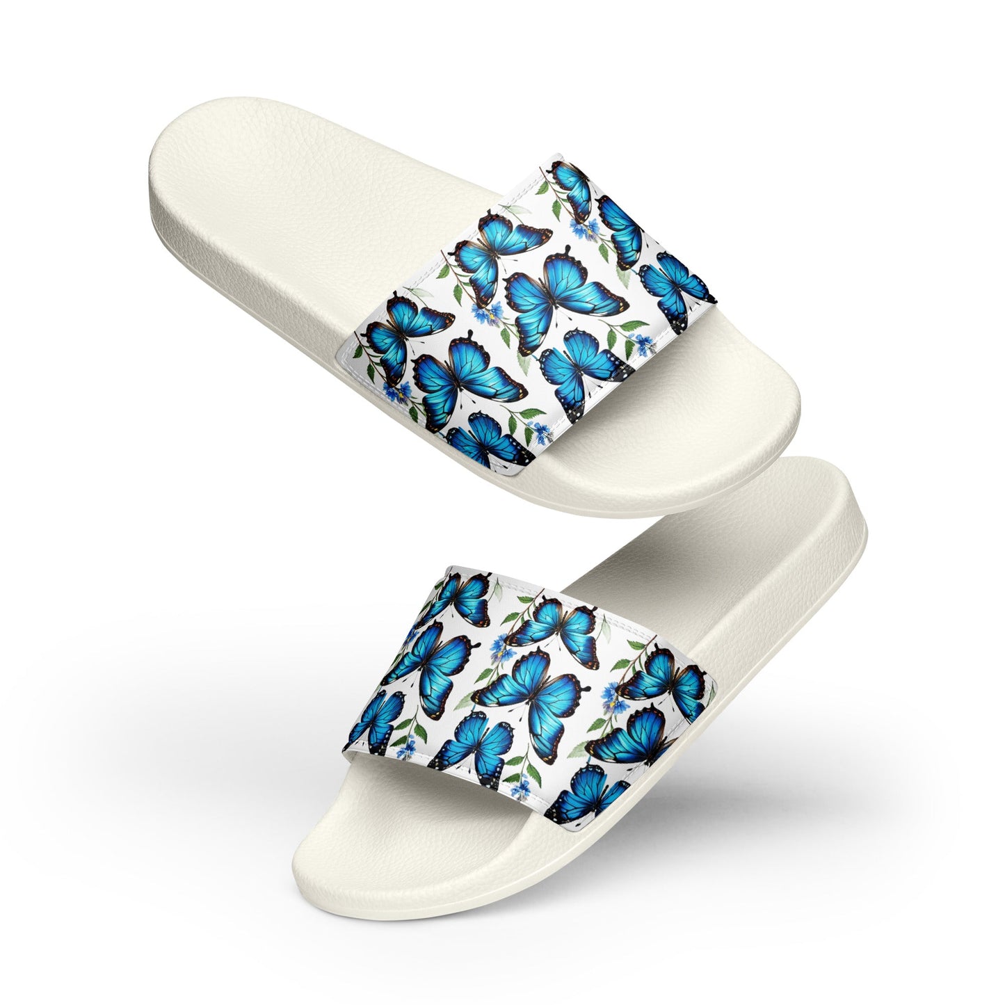 Blue Butterflies Women's Slides - Footwear - Discovery Co.